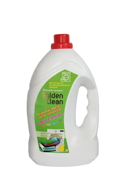 Гель для прання GOLDEN CLEAN,універсальний, автомат, ручне прання 4л